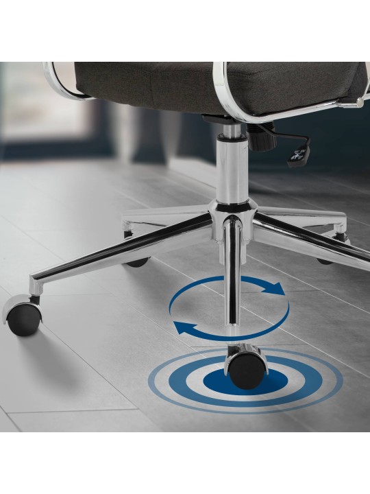 Bureaustoel Oakland stof, donkergrijs