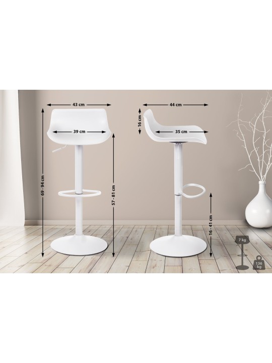 Barkruk Aveiro, wit Barkruk Aveiro, wit