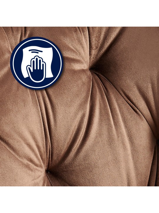 Bezoekersstoel Cassis fluweel, bruin Bezoekersstoel Cassis fluweel, bruin