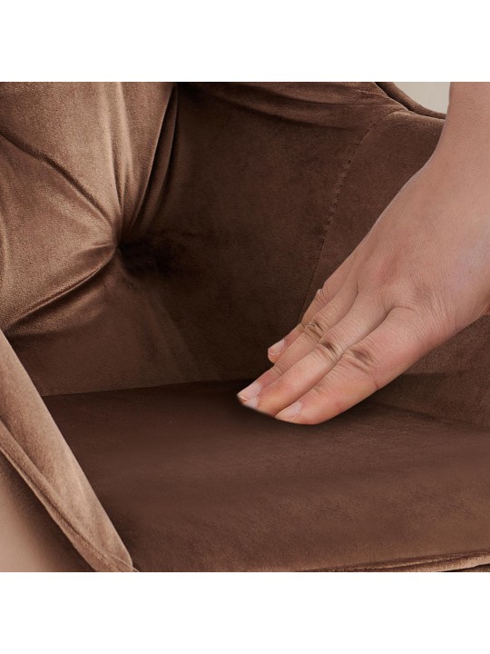 Bezoekersstoel Cassis fluweel, bruin Bezoekersstoel Cassis fluweel, bruin