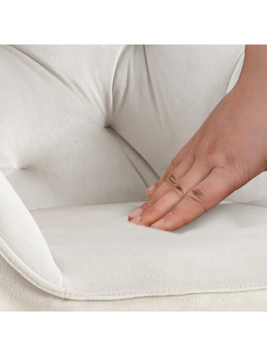 Bezoekersstoel Cassis fluweel, lichtgrijs