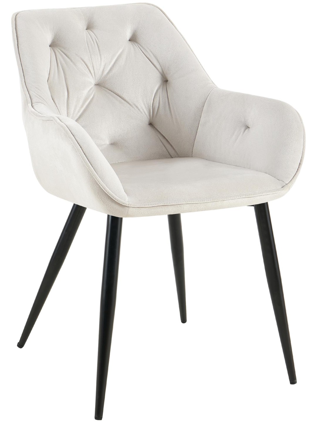 Bezoekersstoel Cassis fluweel, lichtgrijs