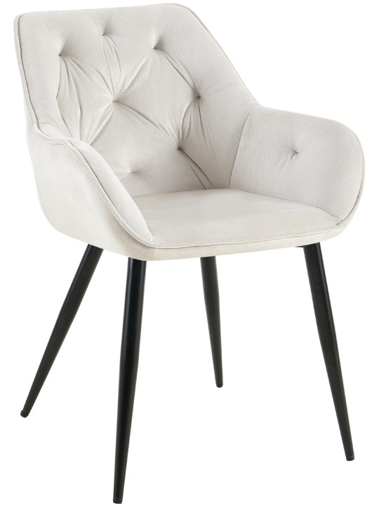 Bezoekersstoel Cassis fluweel, lichtgrijs