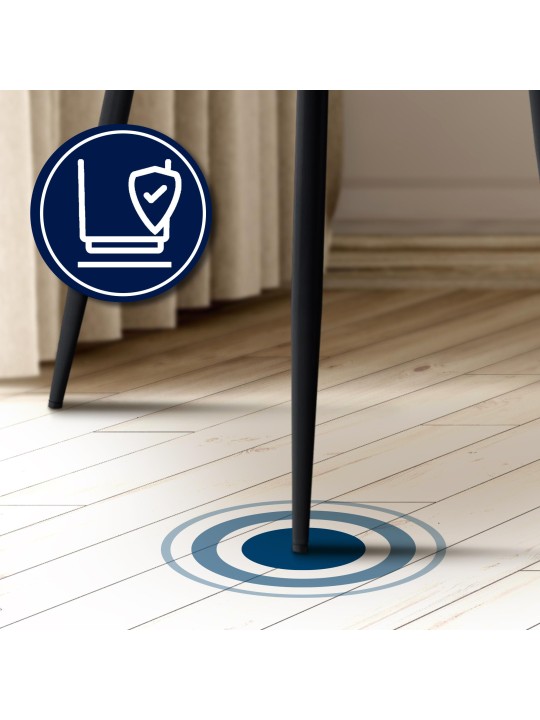 Bezoekersstoel Cassis fluweel, lichtgrijs