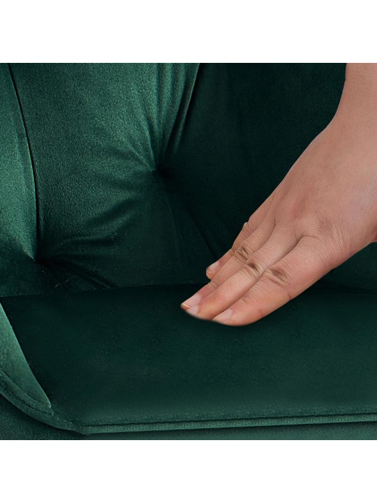 Bezoekersstoel Cassis fluweel, groen