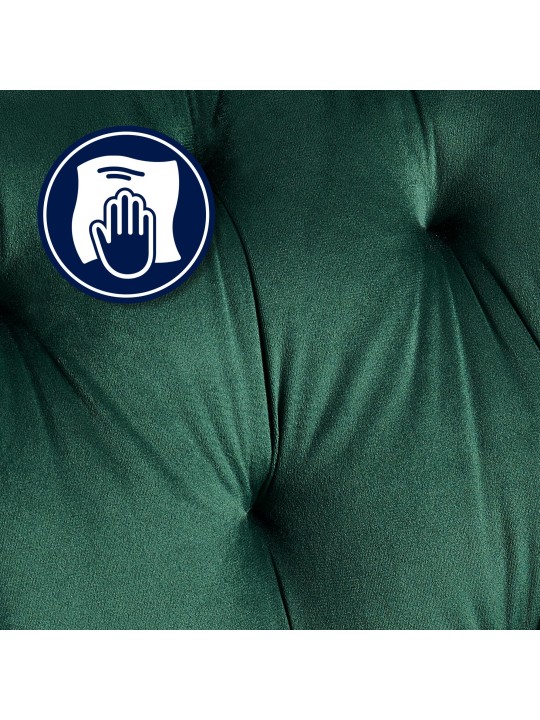 Bezoekersstoel Cassis fluweel, groen