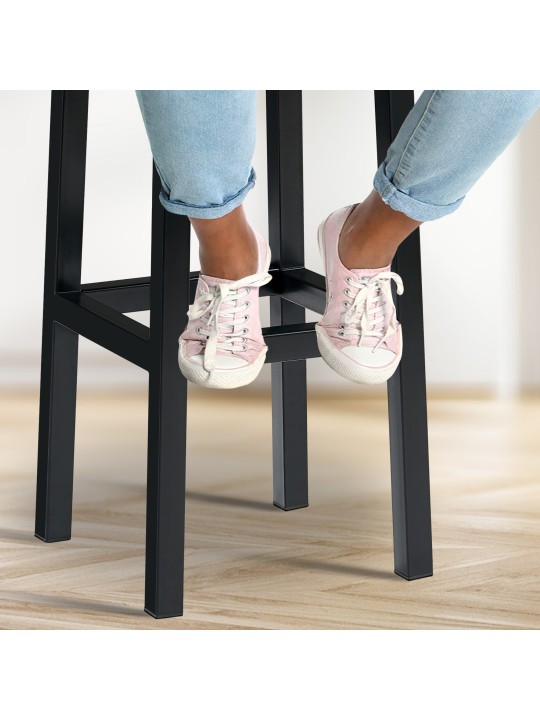 Barkruk Taylor B85 kunstleer, zwart