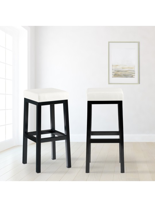 Barkruk Taylor B85 kunstleer, wit