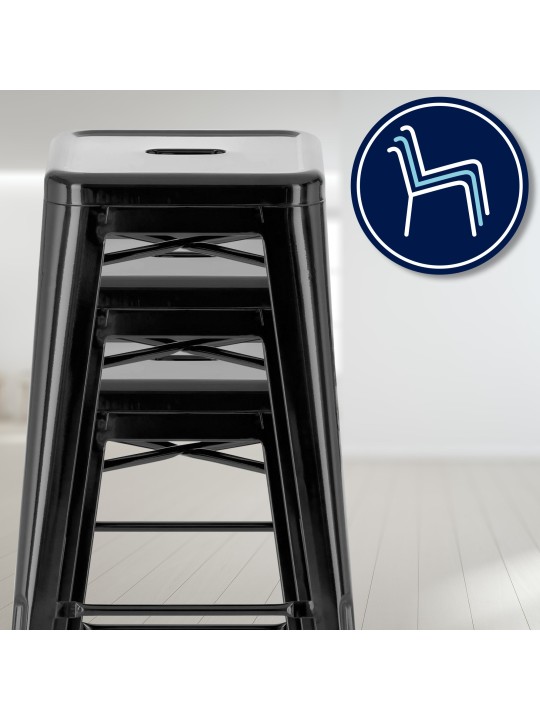 Barkruk Joshua, zwart