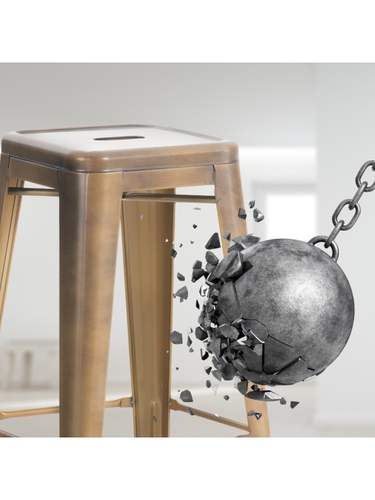 Set van 2 barkrukken Joshua, goud