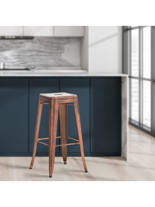 Set van 2 barkrukken Joshua, koper