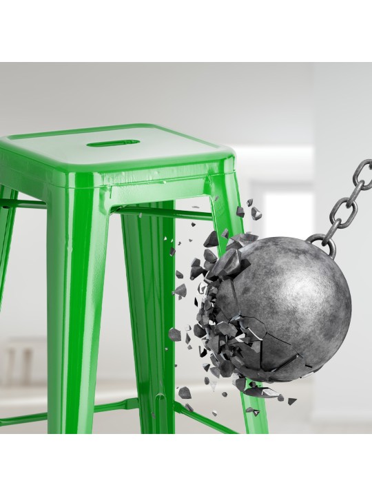 Set van 2 barkrukken Joshua, groen