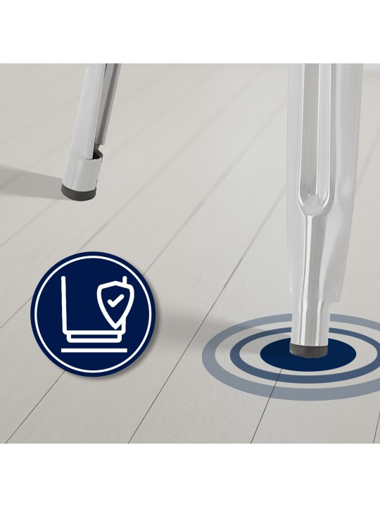 Set van 2 barkrukken Joshua, zilver