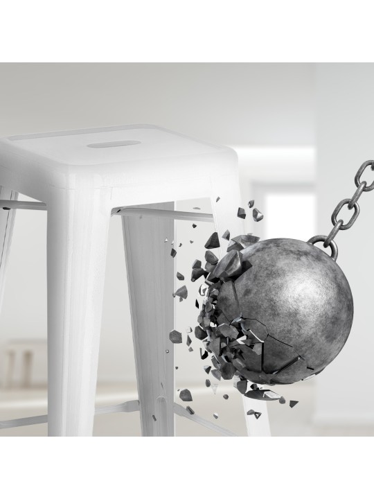 Set van 2 barkrukken Joshua, wit