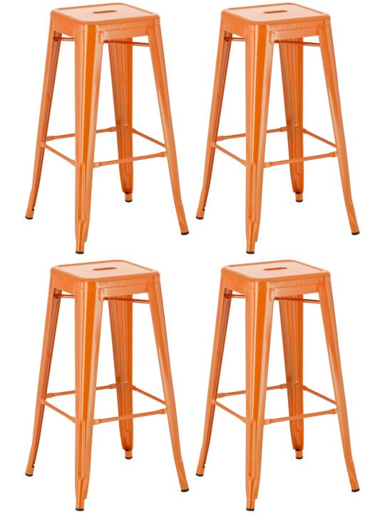 Set van 4 barkrukken Joshua, oranje