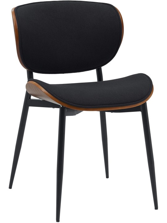 Bezoekersstoel Enid stof, walnoot/zwart Bezoekersstoel Enid stof, walnoot/zwart