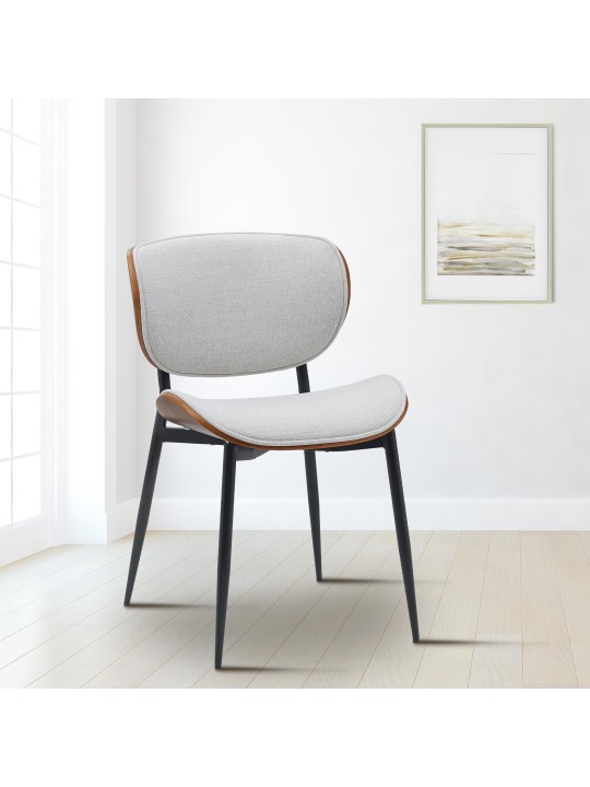 Bezoekersstoel Enid stof, walnoot/crème Bezoekersstoel Enid stof, walnoot/crème