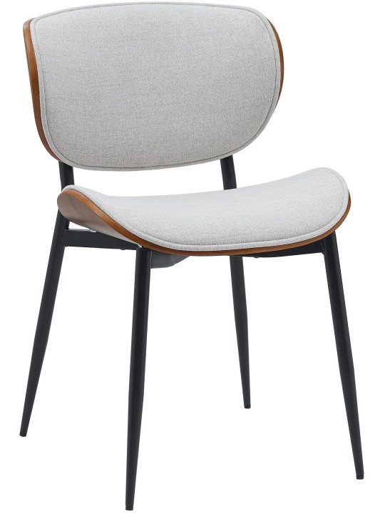 Bezoekersstoel Enid stof, walnoot/crème Bezoekersstoel Enid stof, walnoot/crème