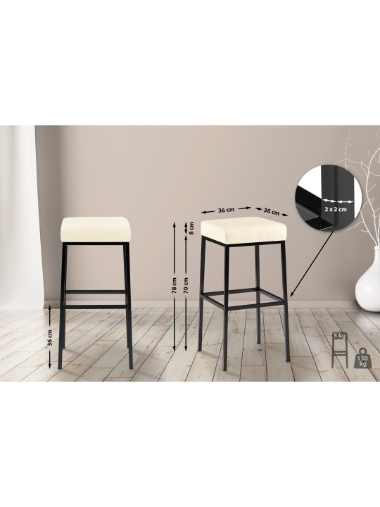 Barkruk Montreal B80, crème