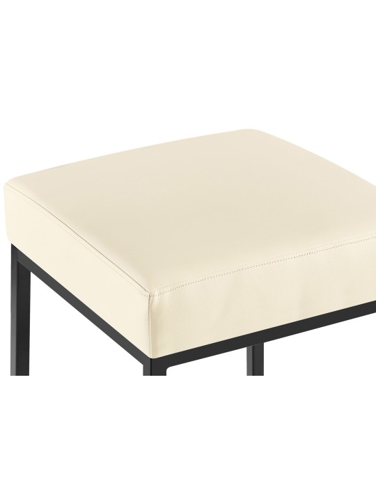 Set van 2 barkrukken Montreal 85 kunstleer, crème