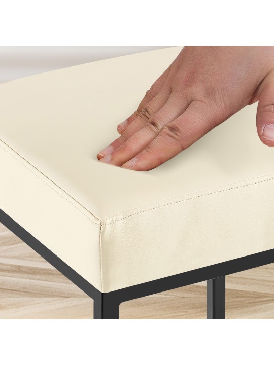 Set van 2 barkrukken Montreal 85 kunstleer, crème