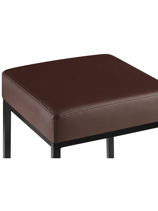 Set van 2 barkrukken Montreal 85 kunstleer, bruin