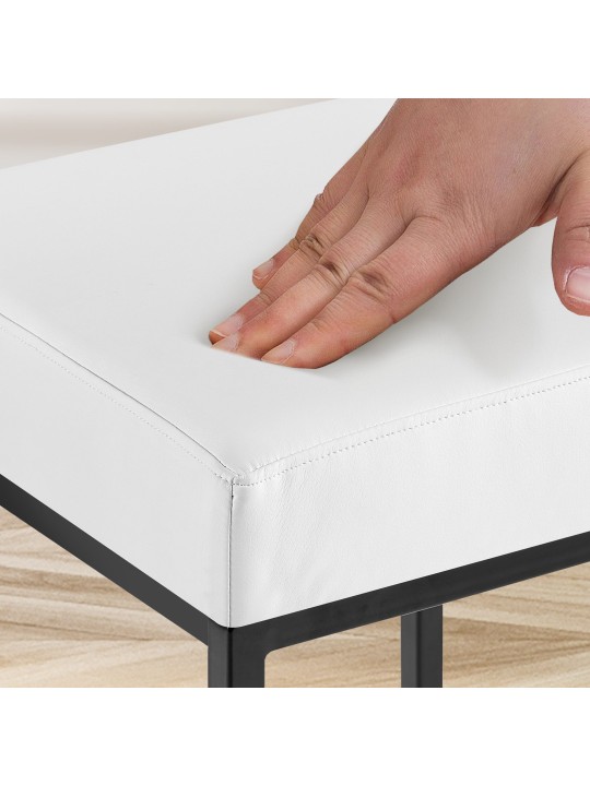 Set van 2 barkrukken Montreal 80 kunstleer, wit