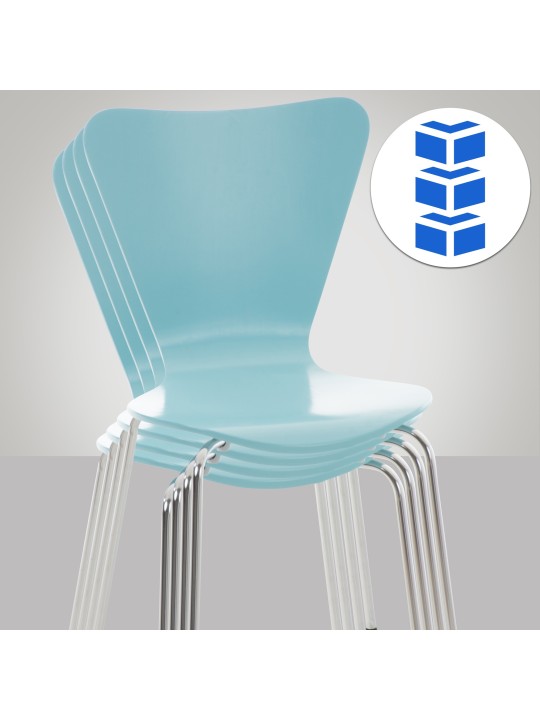 Set van 2 Calisto bezoekersstoelen, lichtblauw