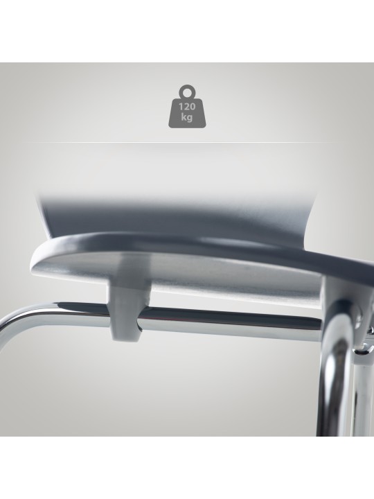 Set van 2 Calisto bezoekersstoelen, grijs