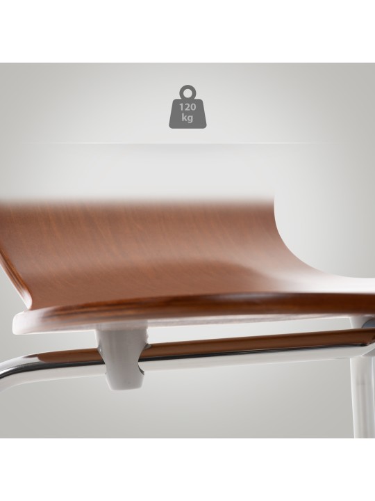 Set van 2 Calisto bezoekersstoelen, bruin