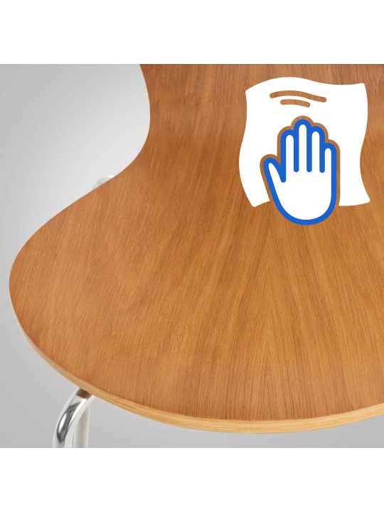 Set van 2 Calisto bezoekersstoelen, eiken