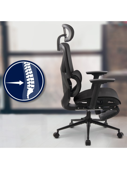 Bureaustoel Reston, zwart/zwart