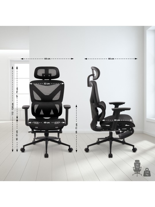 Bureaustoel Reston, zwart/zwart