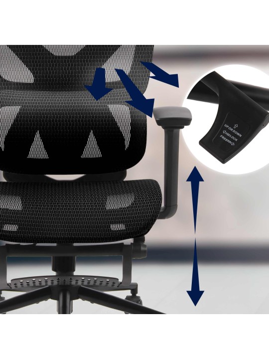 Bureaustoel Reston, zwart/zwart