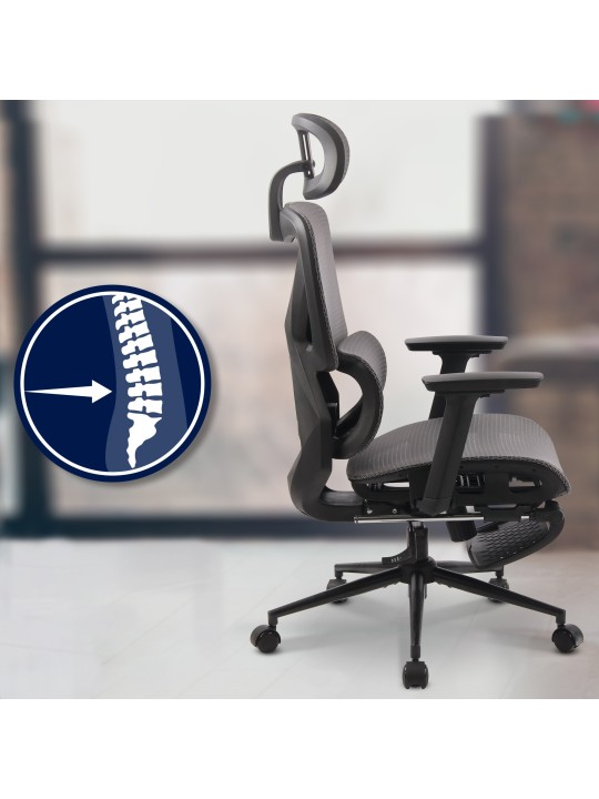 Bureaustoel Reston, zwart/grijs