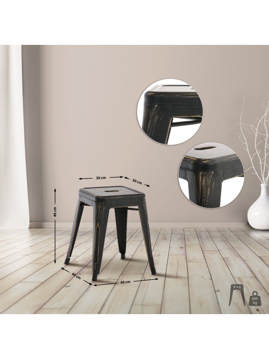 Kruk Armin antiek, zwart-goud