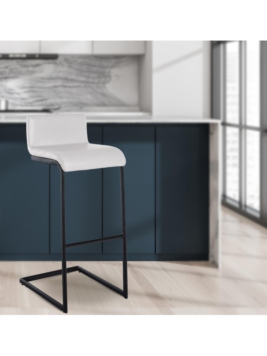 Barkruk Newport kunstleer B, wit