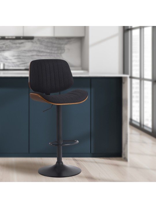 Barkruk Clawson stof, walnoot/zwart Barkruk Clawson stof, walnoot/zwart