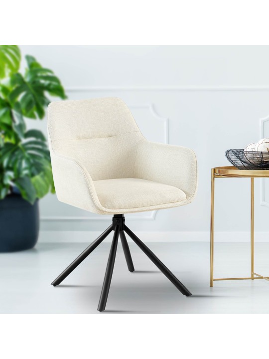 Stoel Tipton stof, crème