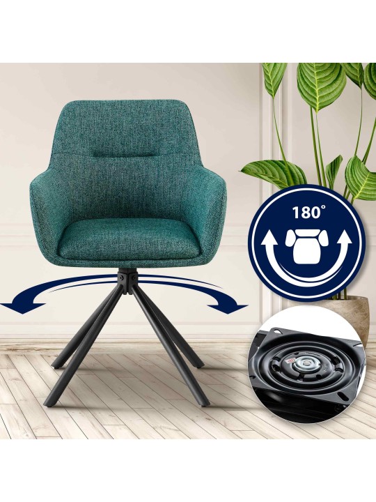 Stoel Tipton stof, donkergroen