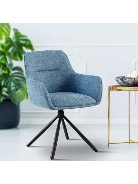 Stoel Tipton stof, blauw