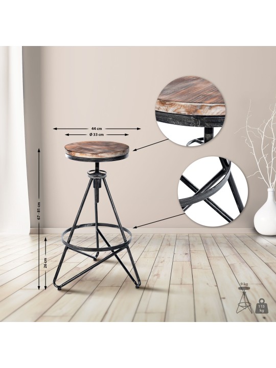 Barkruk Karla, zilver