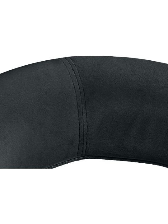 Barkruk Olinda fluweel chroom, zwart