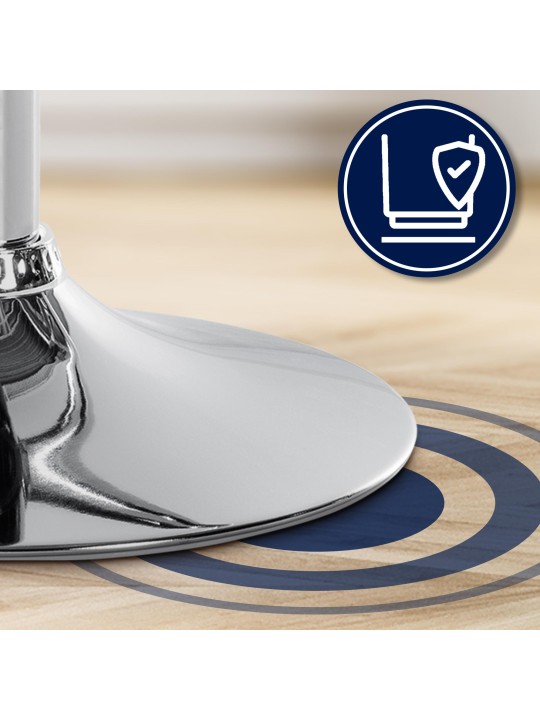 Barkruk Olinda fluweel chroom, zwart