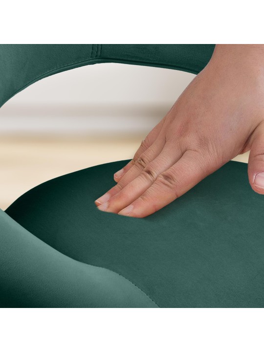 Barkruk Olinda fluweel, groen