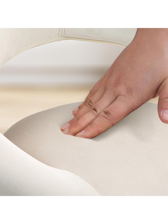 Barkruk Olinda fluweel, crème