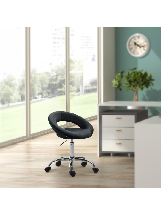 Werkkruk Olinda fluweel, zwart Werkkruk Olinda fluweel, zwart