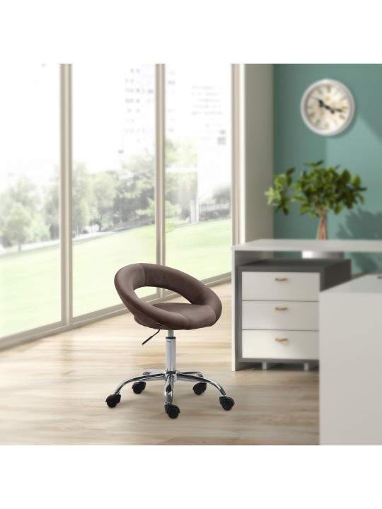 Werkkruk Olinda fluweel, bruin