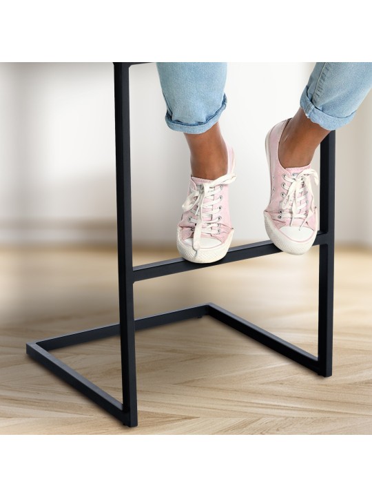 Barkruk Hopewell kunstleer B, zwart Barkruk Hopewell kunstleer B, zwart