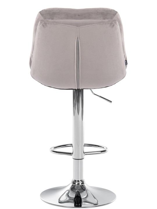 Barkruk Laurier Fluweel Chroom, grijs